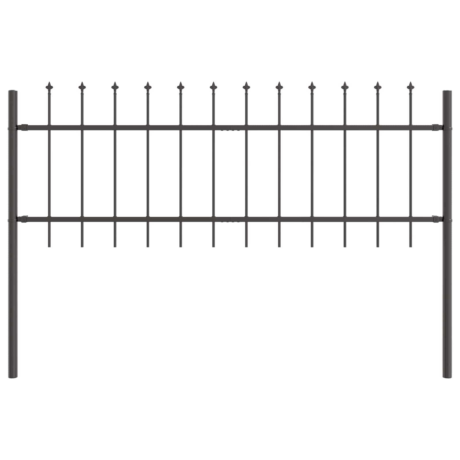 vidaXL Ogrodzenie Ogrodowe 2 pcs Szary 3,4 x 0,6 m