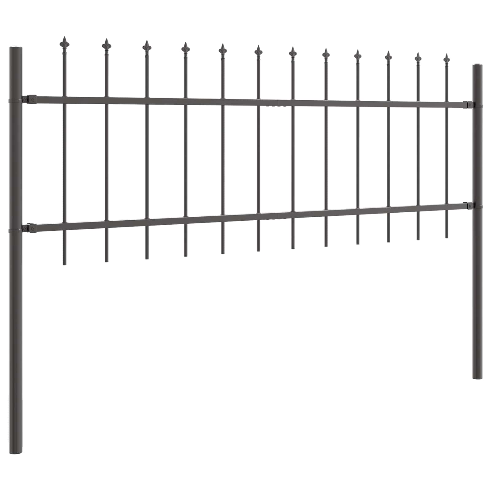 vidaXL Ogrodzenie Ogrodowe 2 pcs Szary 3,4 x 0,6 m