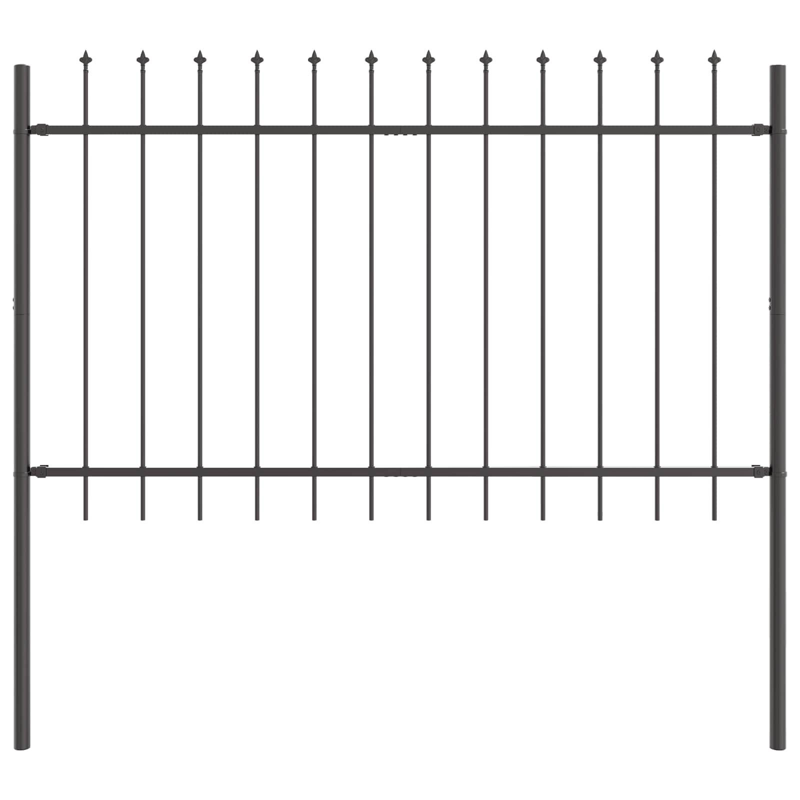 vidaXL Ogrodzenie Ogrodowe 2 pcs Szary 3,4 x 0,8 m