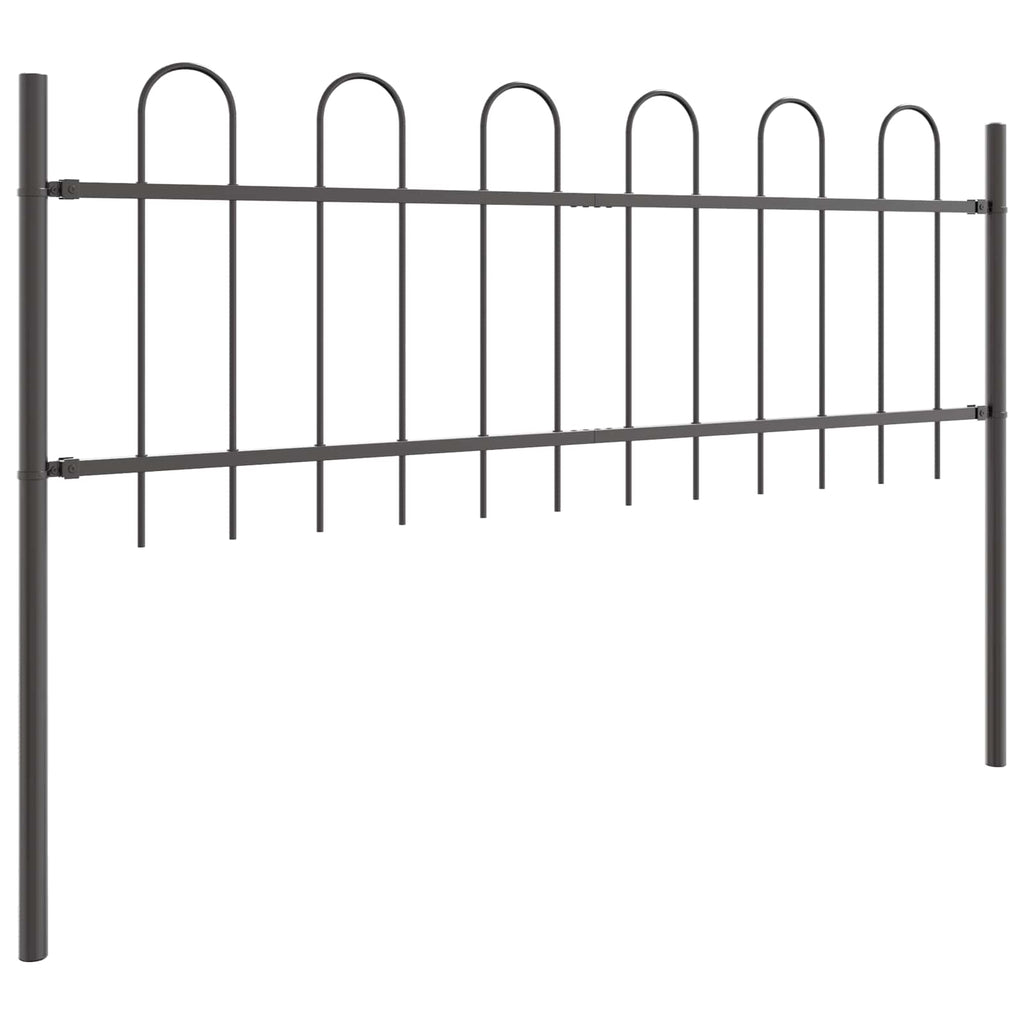 vidaXL Ogrodzenie Ogrodowe 2 pcs Szary 3,4 x 0,6 m