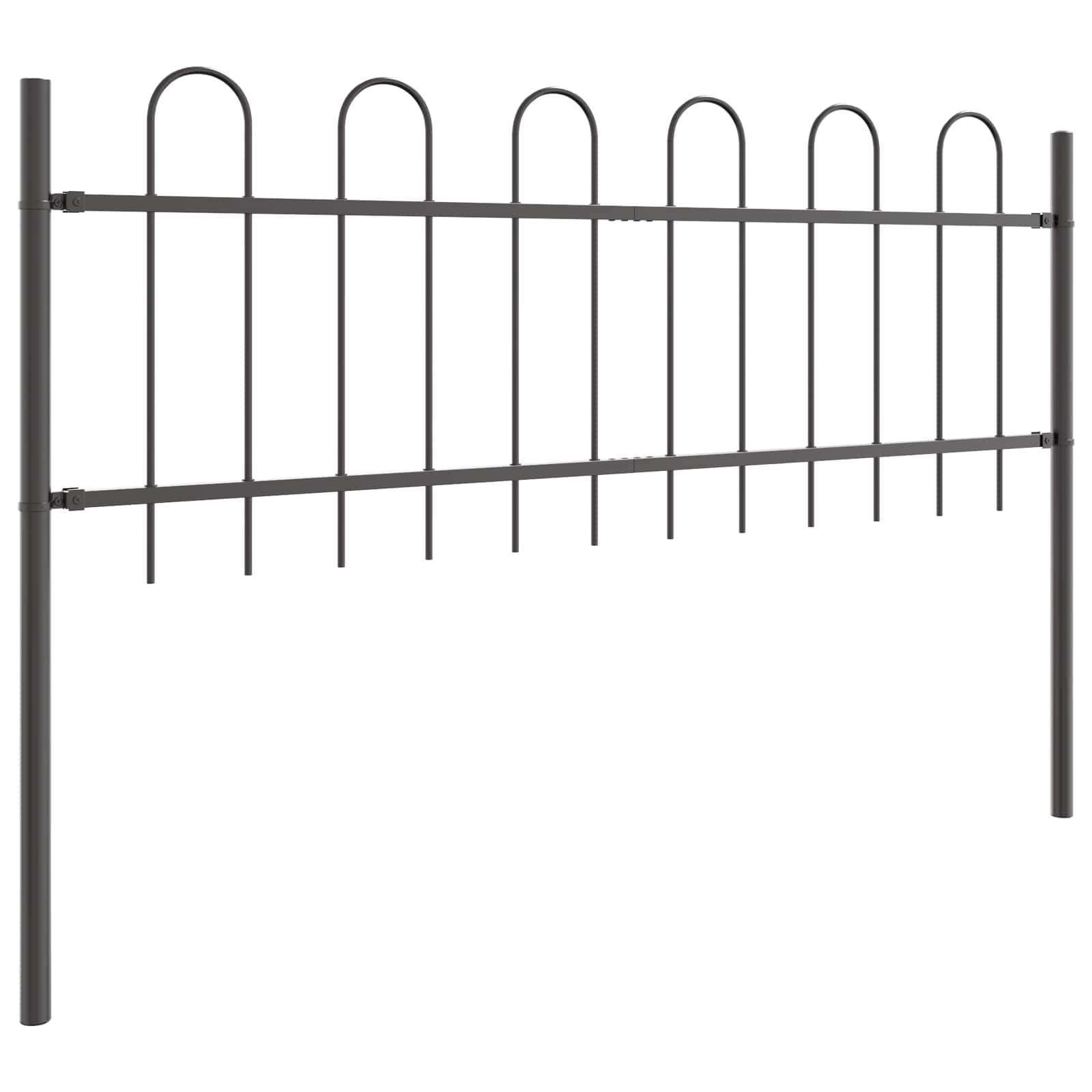 vidaXL Ogrodzenie Ogrodowe 2 pcs Szary 3,4 x 0,6 m