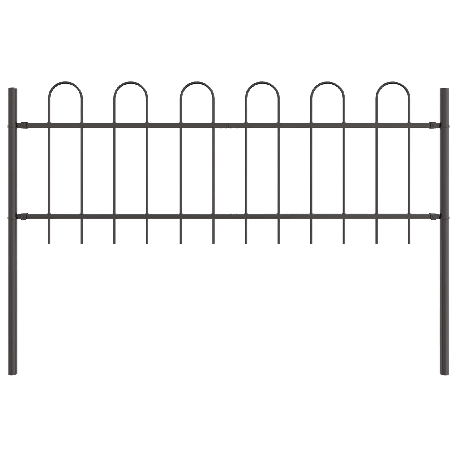 vidaXL Ogrodzenie Ogrodowe 2 pcs Szary 3,4 x 0,6 m