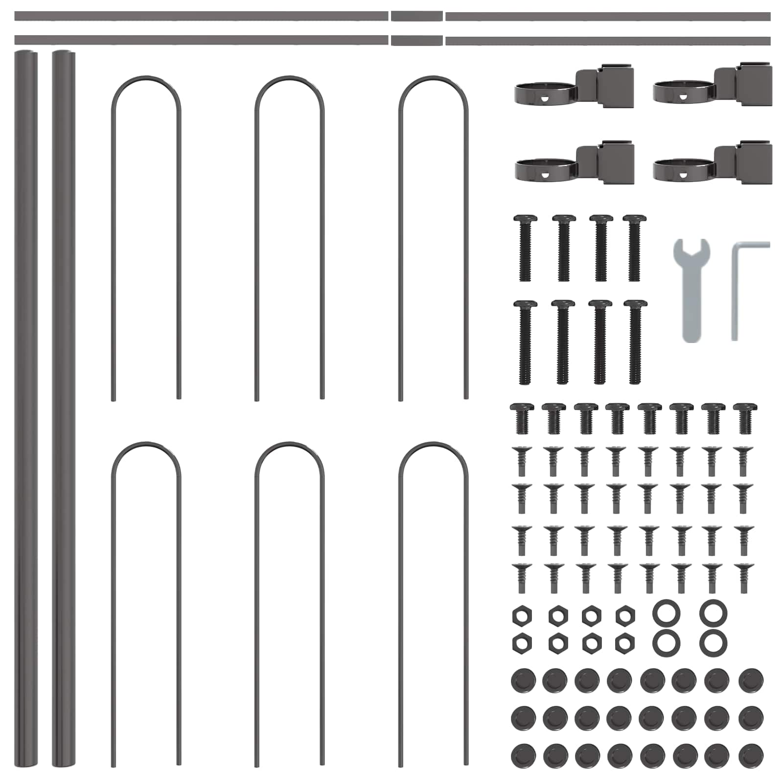 vidaXL Ogrodzenie Ogrodowe 2 pcs Szary 3,4 x 0,6 m
