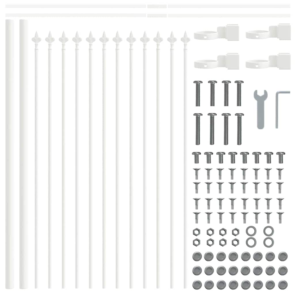 vidaXL Ogrodzenie Ogrodowe 2 pcs Biały 3,4 x 0,6 m