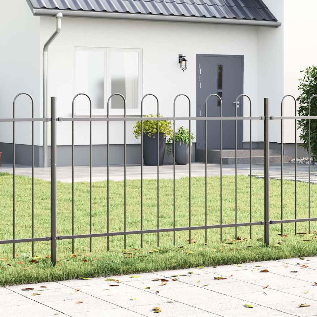 vidaXL Ogrodzenie Ogrodowe 3 pcs Szary 5,1 x 1,2 m