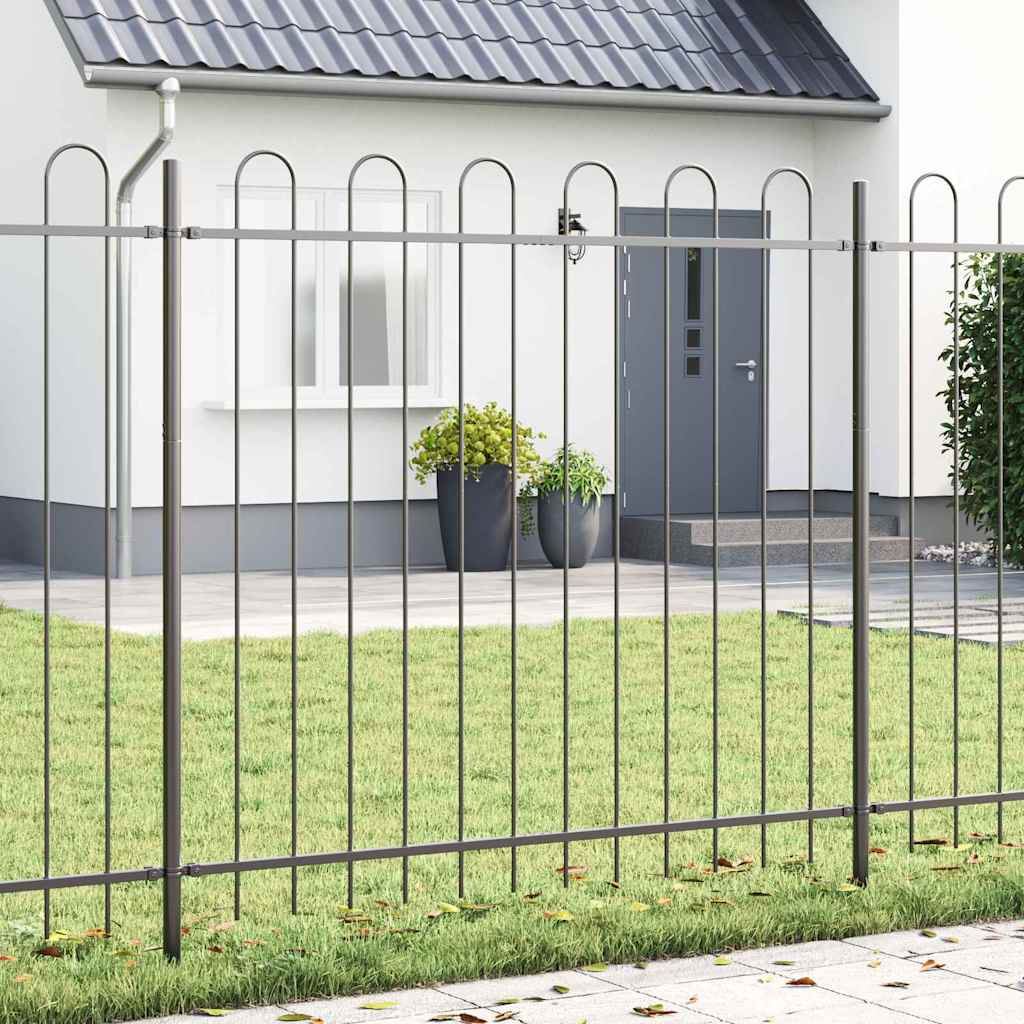 vidaXL Ogrodzenie Ogrodowe 3 pcs Szary 5,1 x 1,5 m