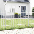 vidaXL Ogrodzenie Ogrodowe 3 pcs Biały 5,1 x 1 m