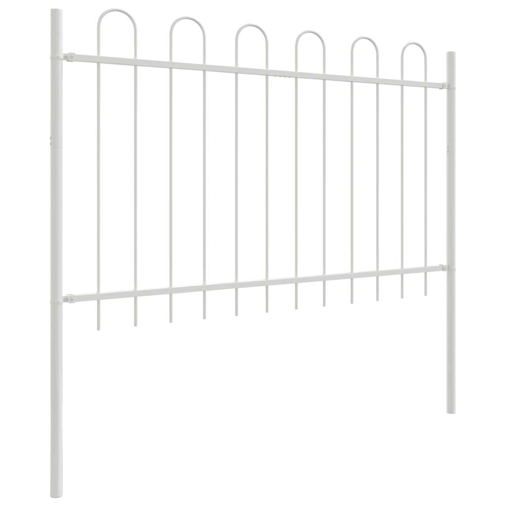 vidaXL Ogrodzenie Ogrodowe 3 pcs Biały 5,1 x 1 m