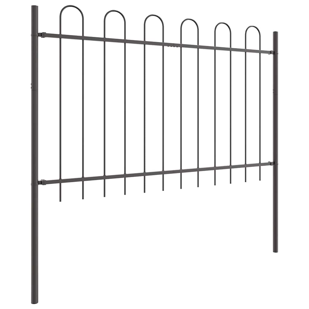 vidaXL Ogrodzenie Ogrodowe 4 pcs Szary 6,8 x 1 m