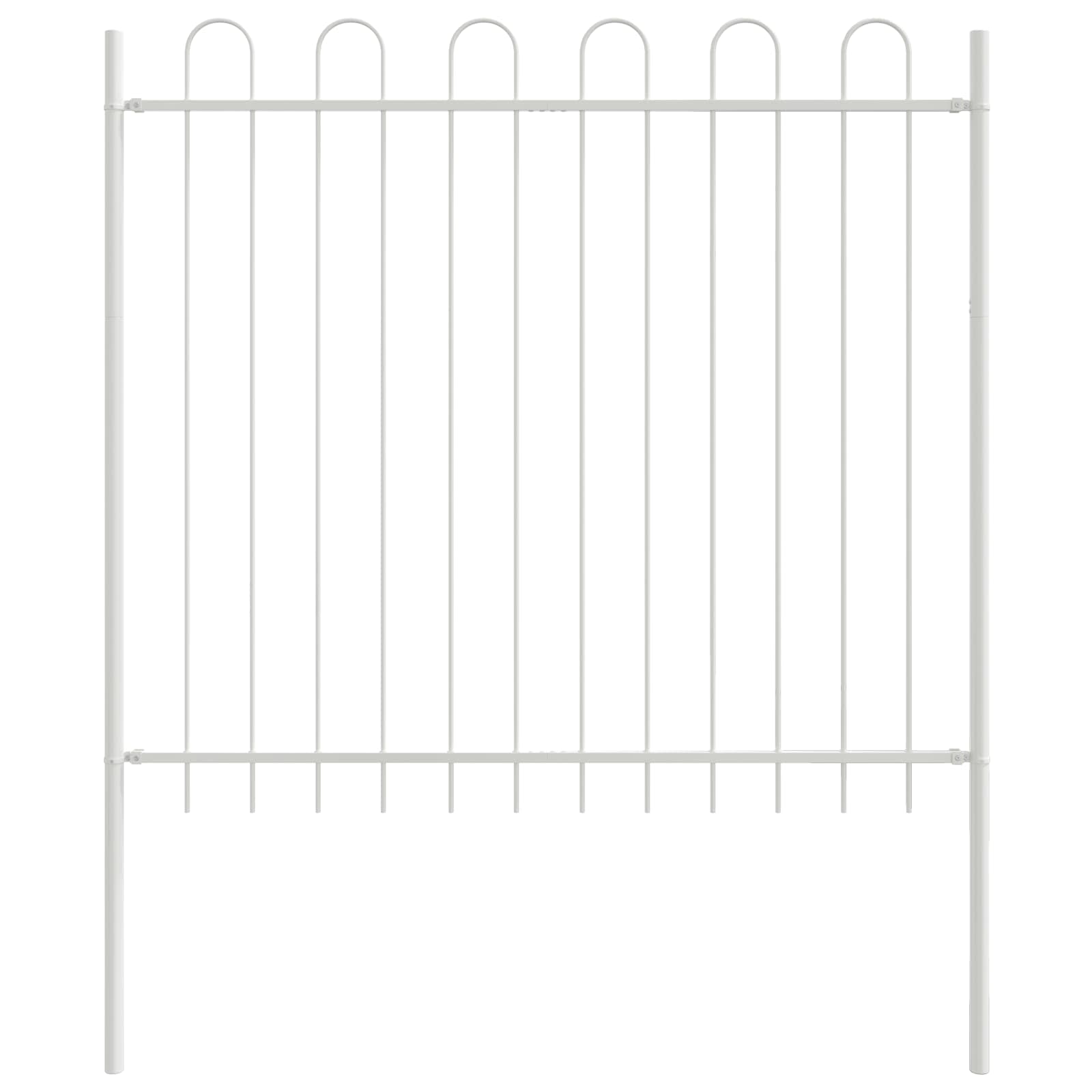 vidaXL Ogrodzenie Ogrodowe 4 pcs Biały 6,8 x 0,8 m