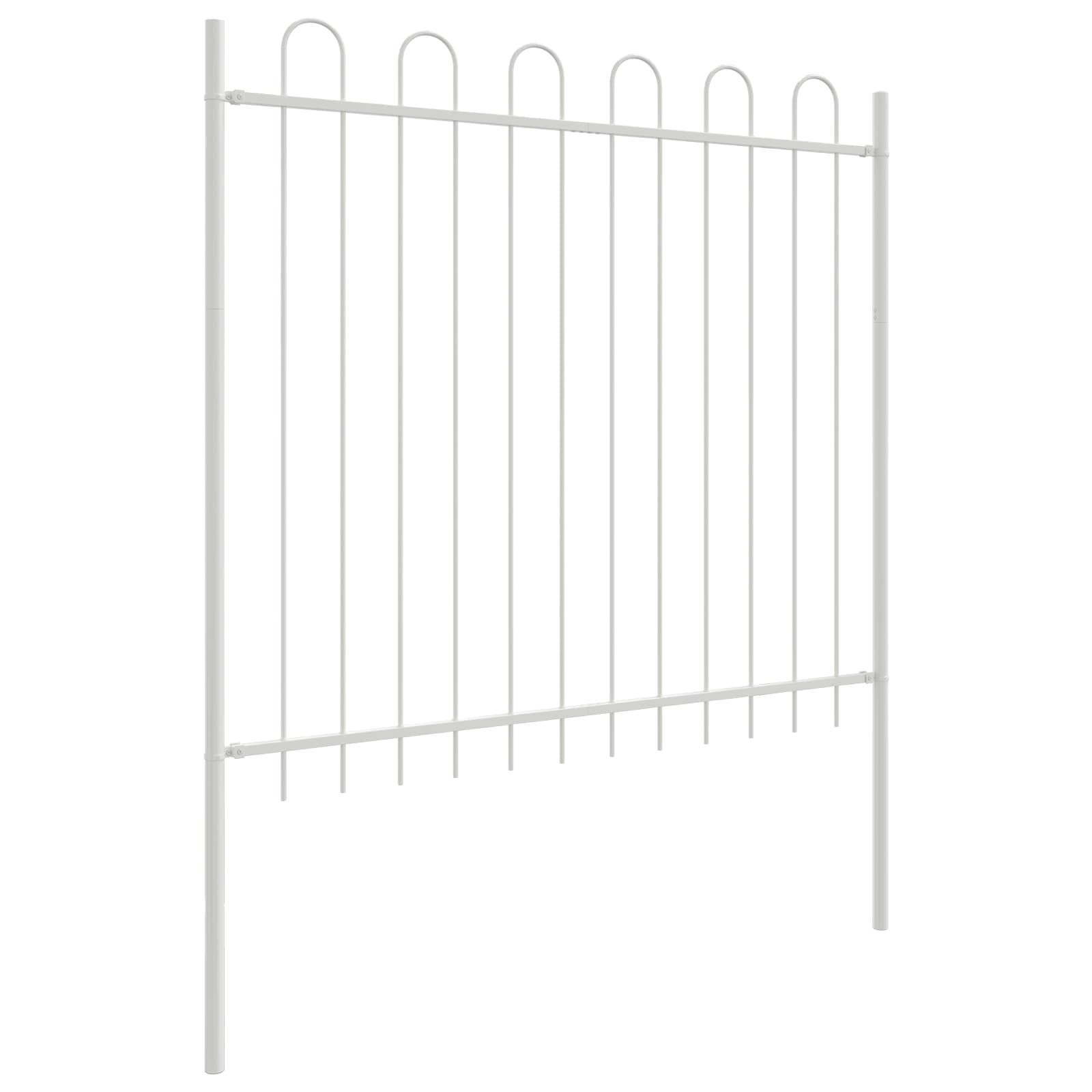 vidaXL Ogrodzenie Ogrodowe 4 pcs Biały 6,8 x 1 m