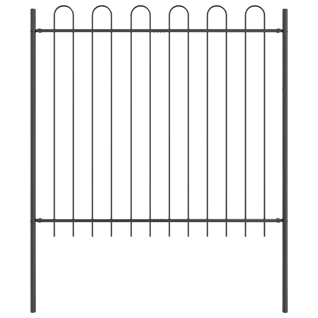 vidaXL Ogrodzenie Ogrodowe 5 pcs Szary 8,5 x 1,5 m