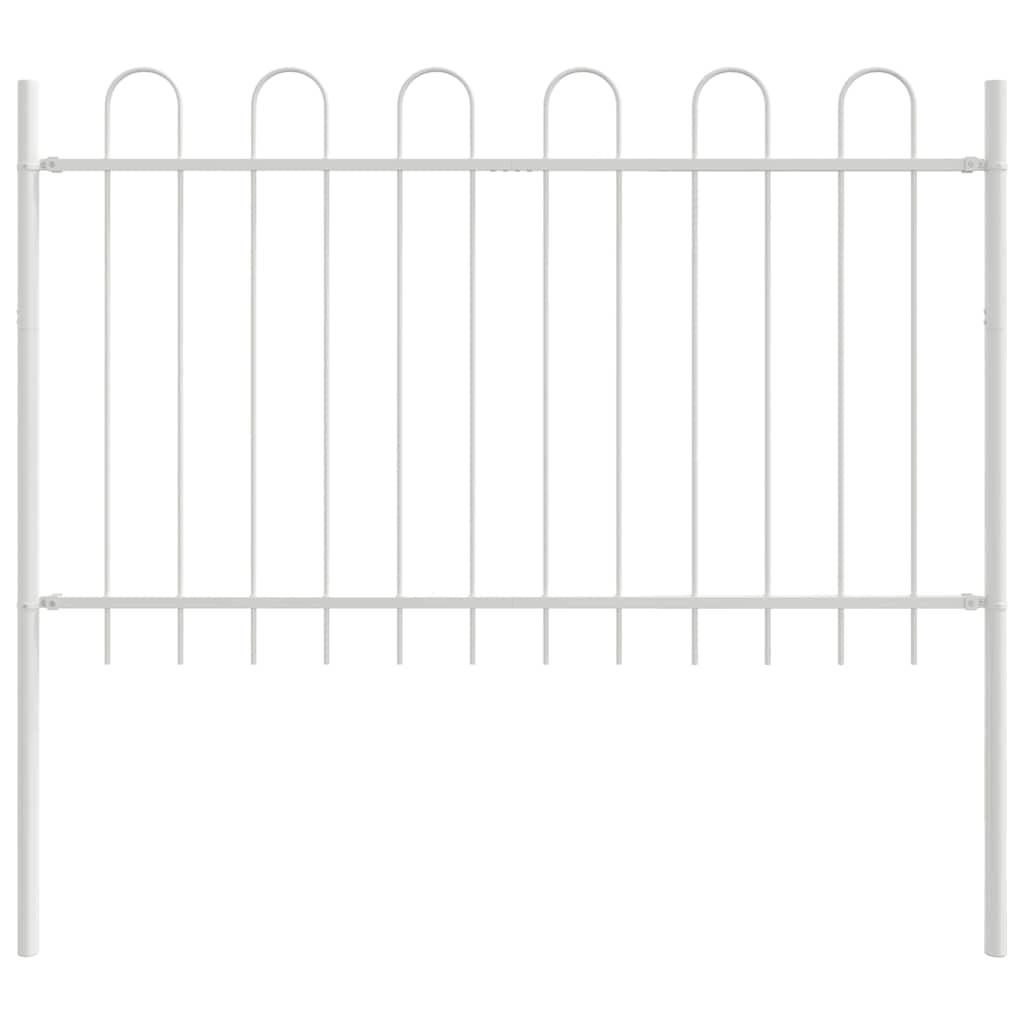 vidaXL Ogrodzenie Ogrodowe 5 pcs Biały 8,5 x 1 m