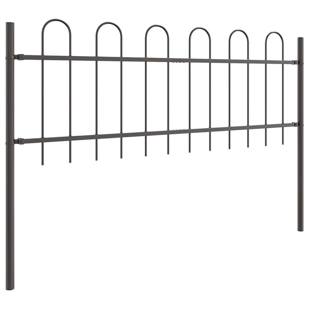 vidaXL Ogrodzenie Ogrodowe 6 pcs Szary 10,2 x 0,6 m