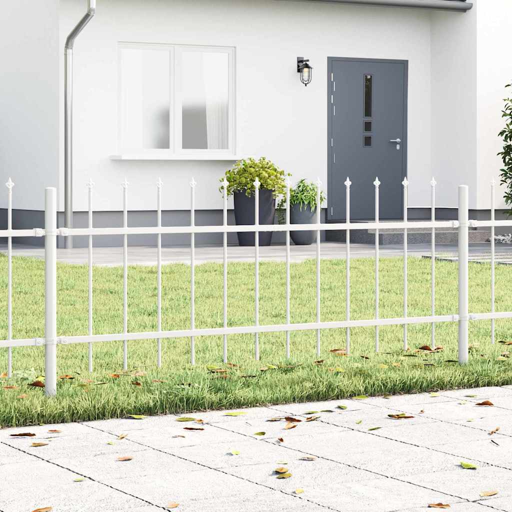 vidaXL Ogrodzenie Ogrodowe 6 pcs Biały 10,2 x 0,6 m