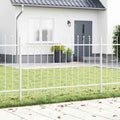 vidaXL Ogrodzenie Ogrodowe 6 pcs Biały 10,2 x 0,8 m