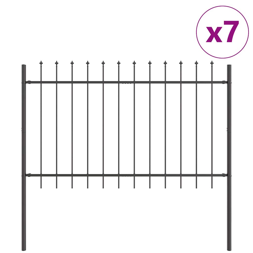 vidaXL Ogrodzenie Ogrodowe 7 pcs Szary 11,9 x 1,2 m