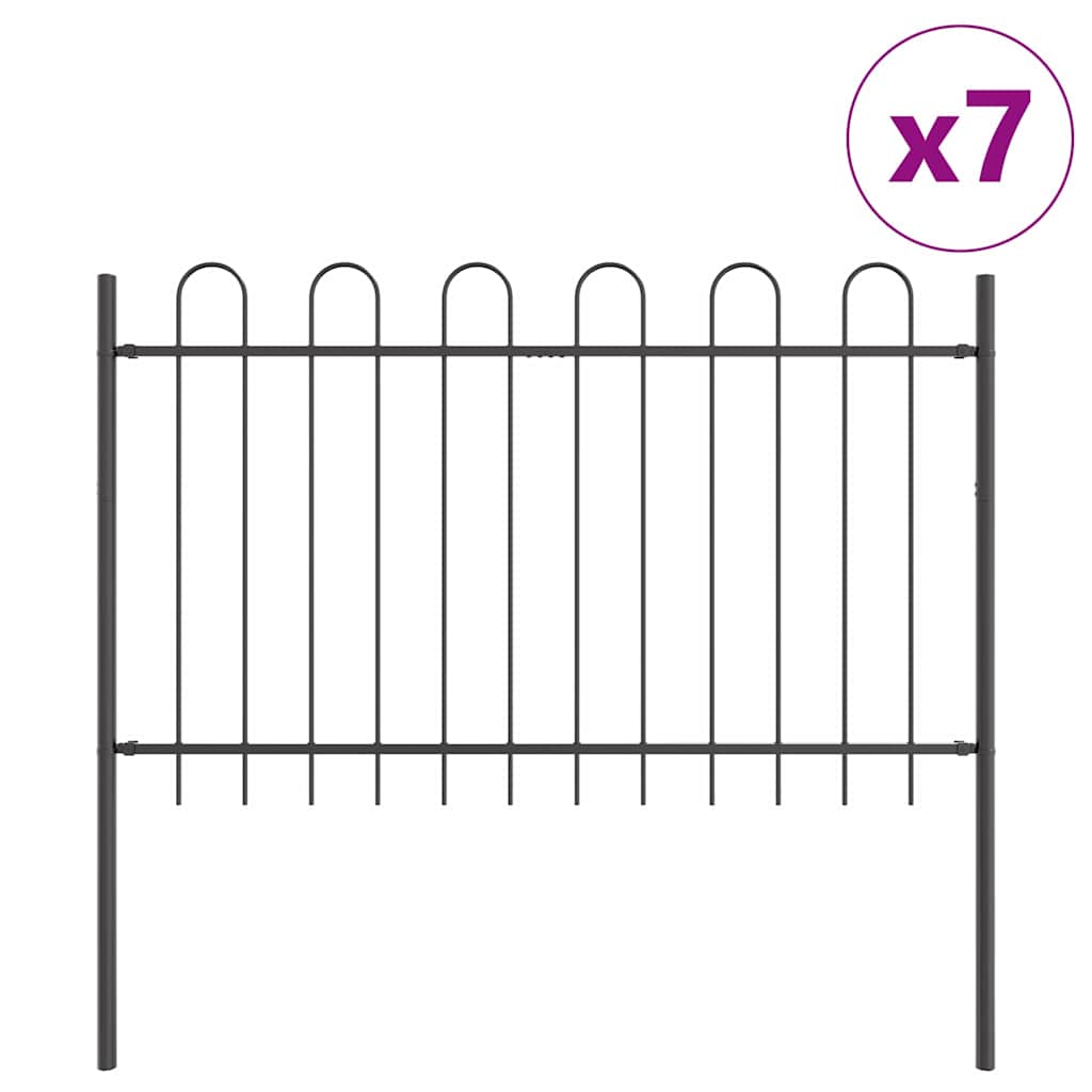 vidaXL Ogrodzenie Ogrodowe 7 pcs Szary 11,9 x 0,8 m