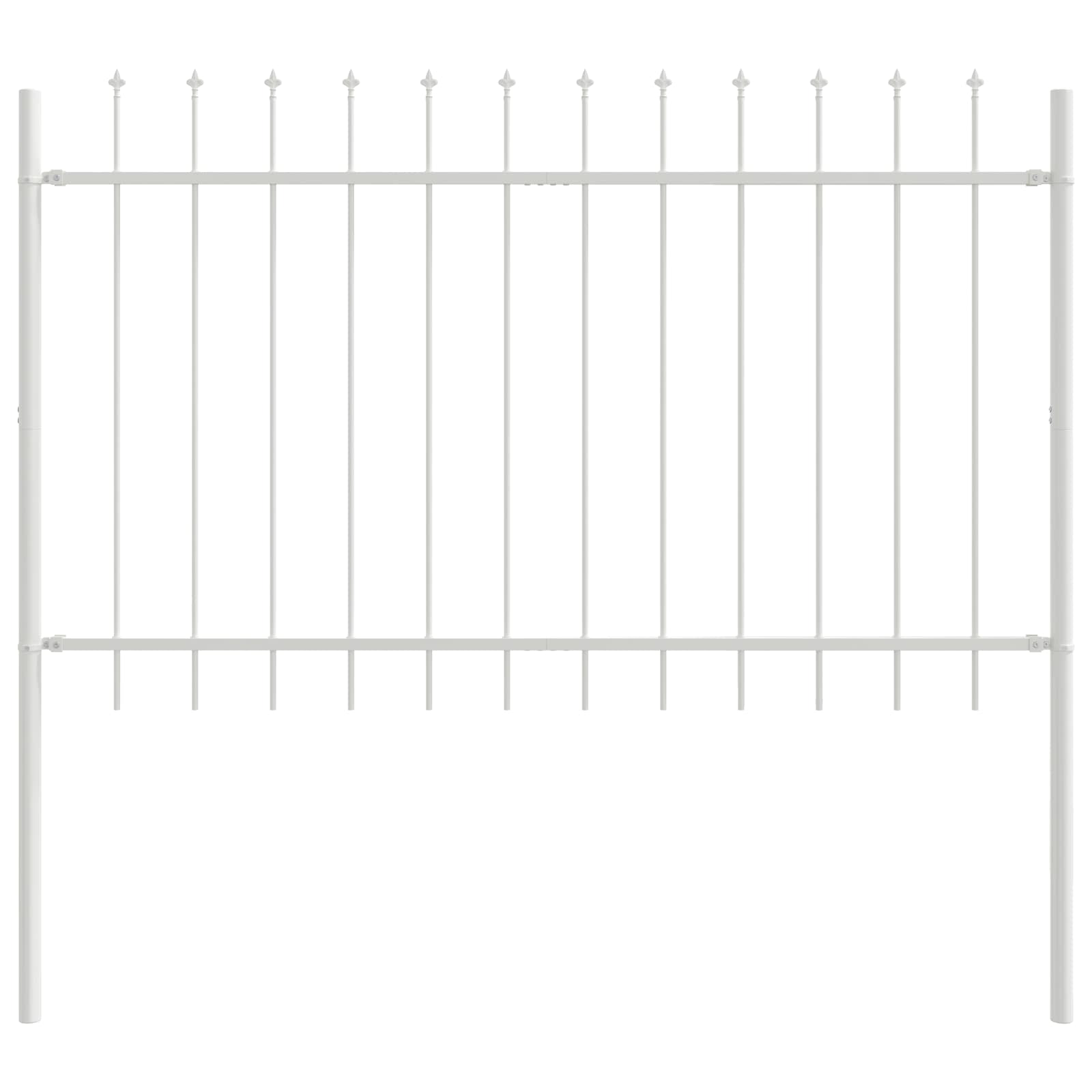 vidaXL Ogrodzenie Ogrodowe 7 pcs Biały 11,9 x 1,2 m