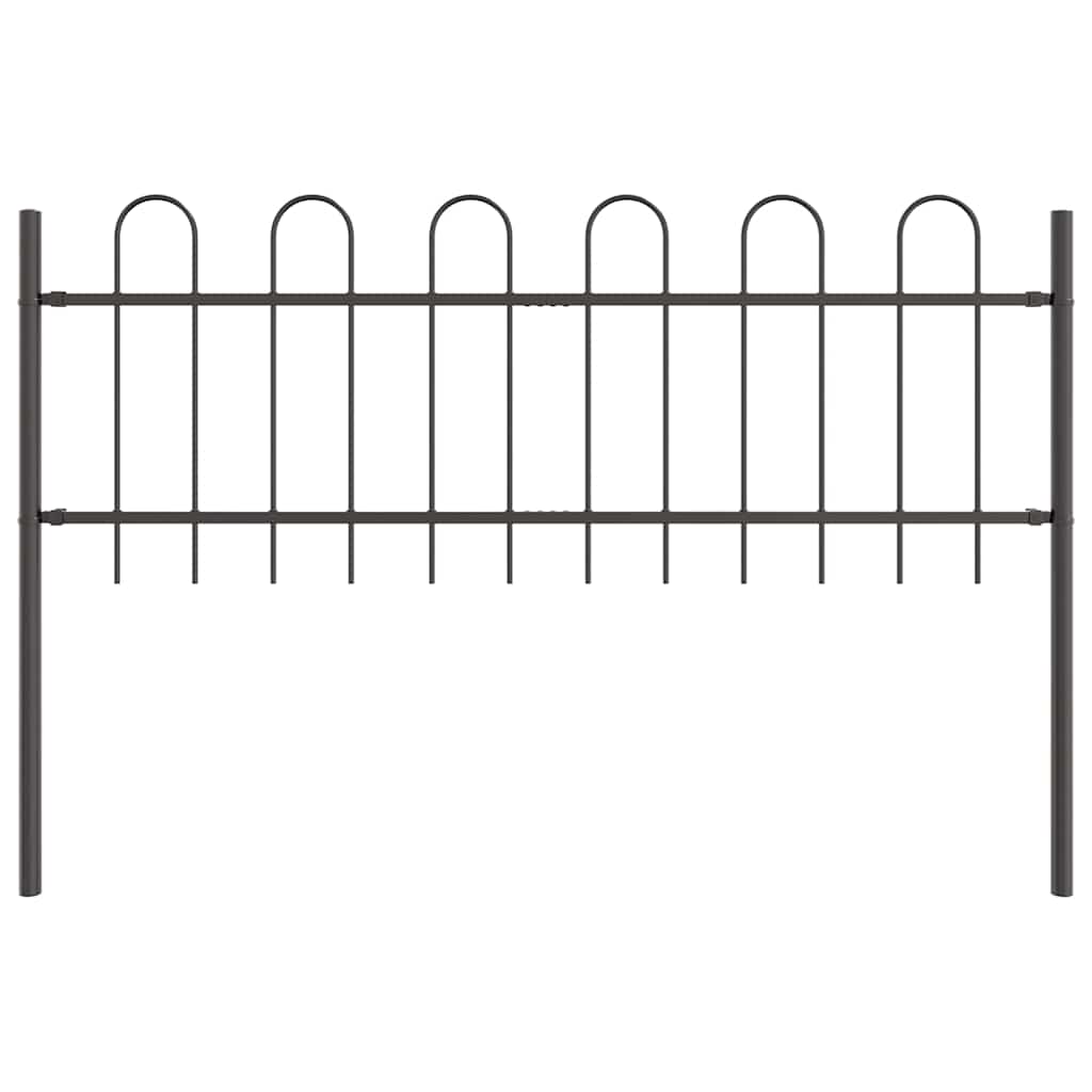 vidaXL Ogrodzenie Ogrodowe 8 pcs Szary 13,6 x 0,6 m