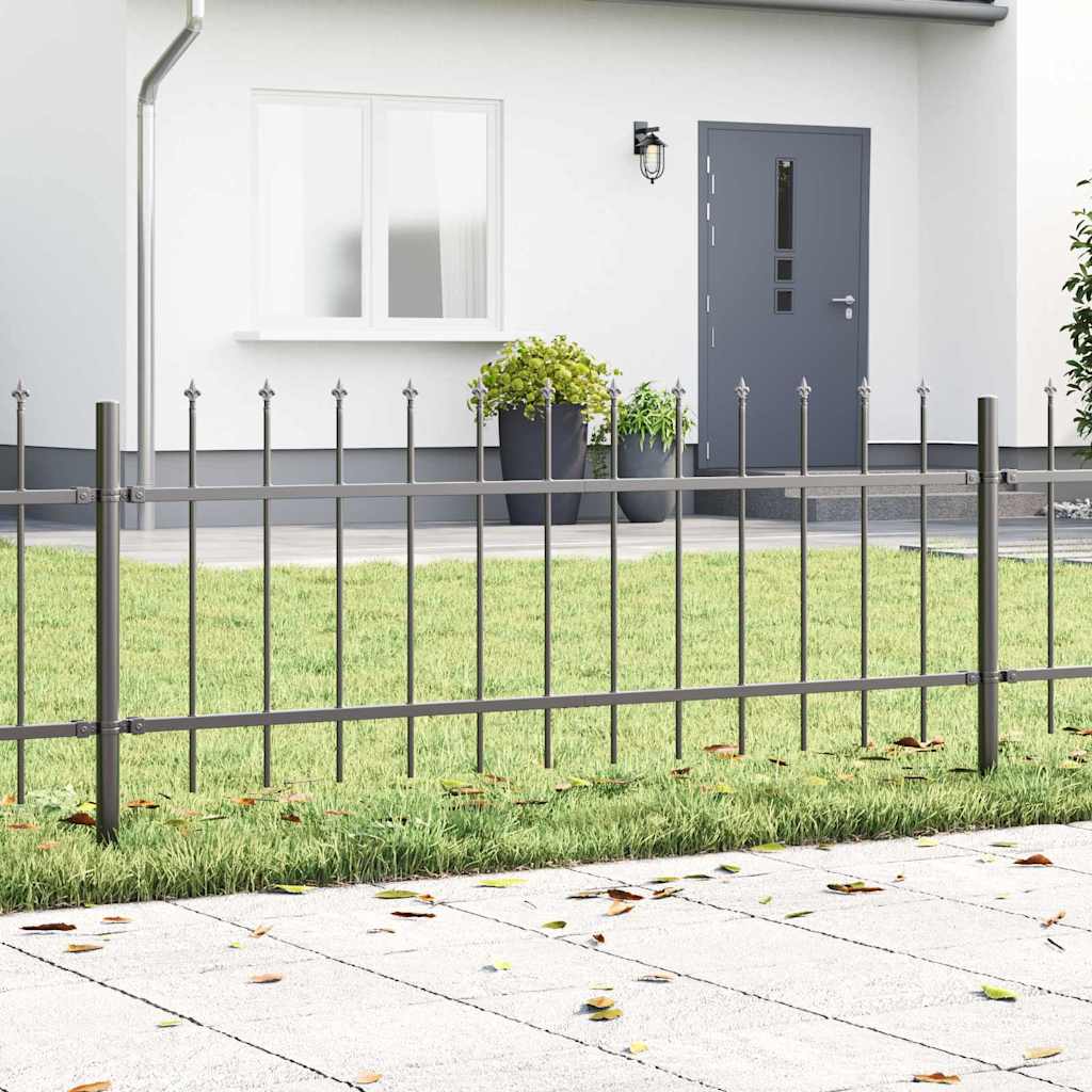 vidaXL Ogrodzenie Ogrodowe 9 pcs Szary 15,3 x 0,6 m