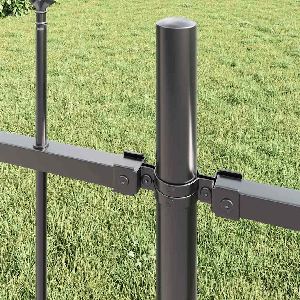 vidaXL Ogrodzenie Ogrodowe 9 pcs Szary 15,3 x 1,2 m