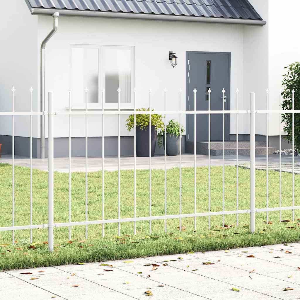 vidaXL Ogrodzenie Ogrodowe 9 pcs Biały 15,3 x 1,2 m