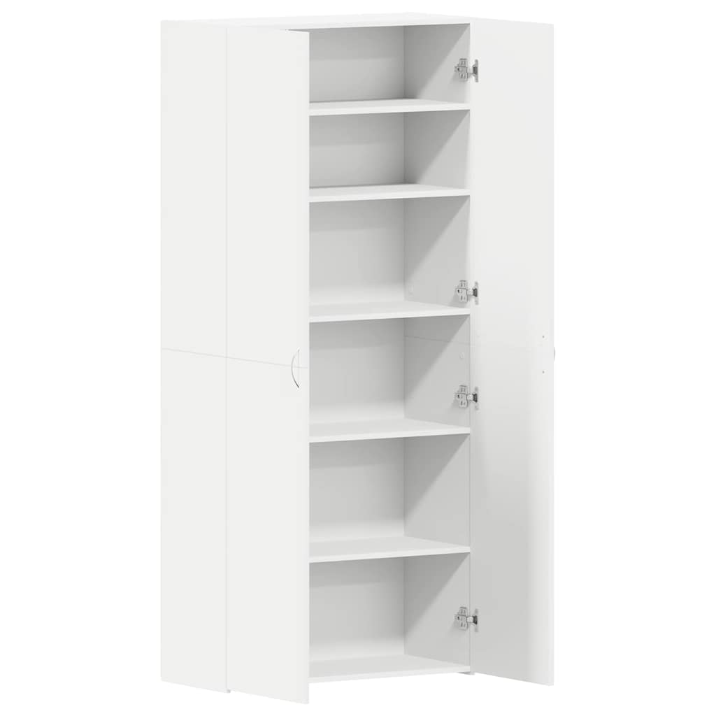 vidaXL Szafka na buty Biały 80 x 35.5 x 180 cm Materiał drewnopochodny