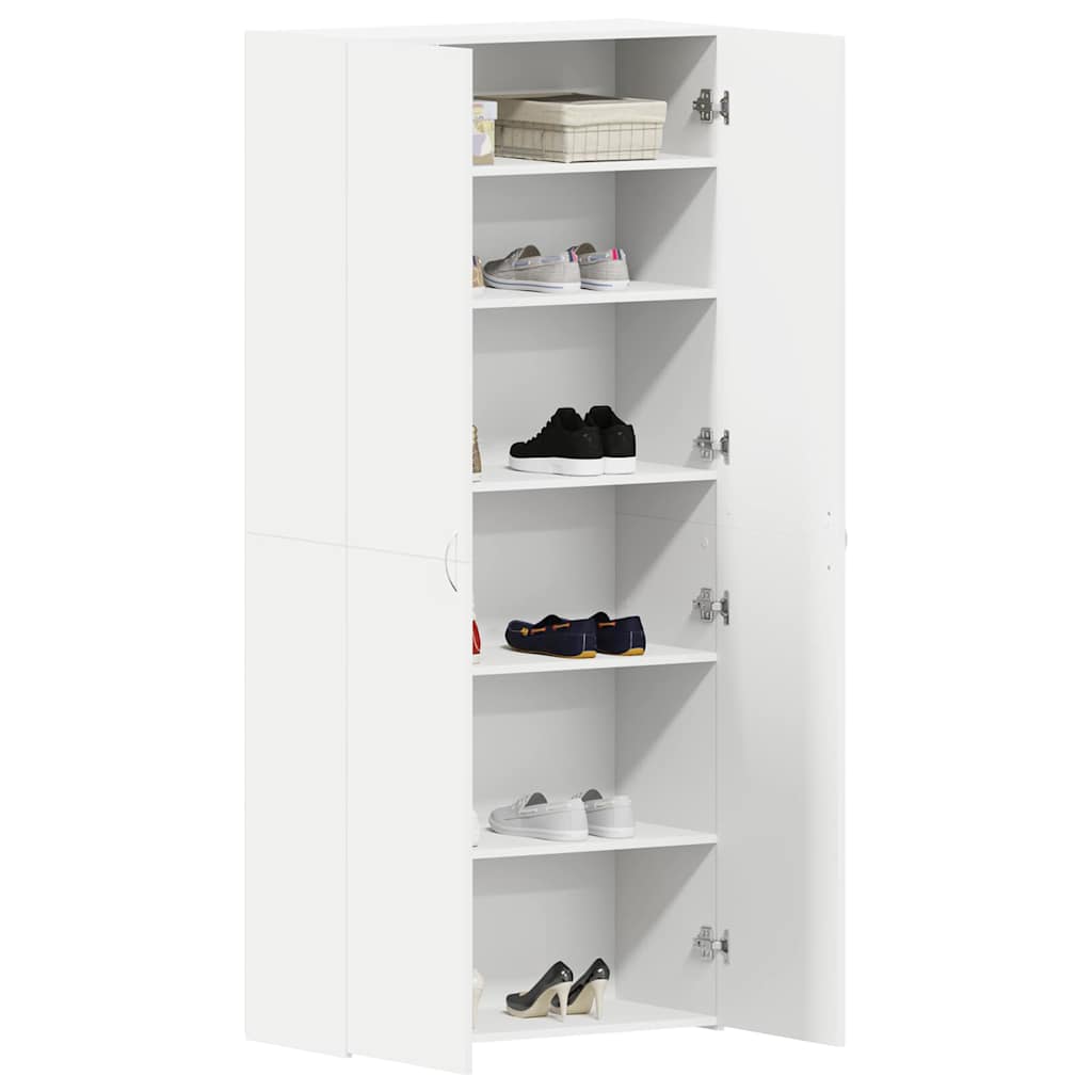 vidaXL Szafka na buty Biały 80 x 35.5 x 180 cm Materiał drewnopochodny