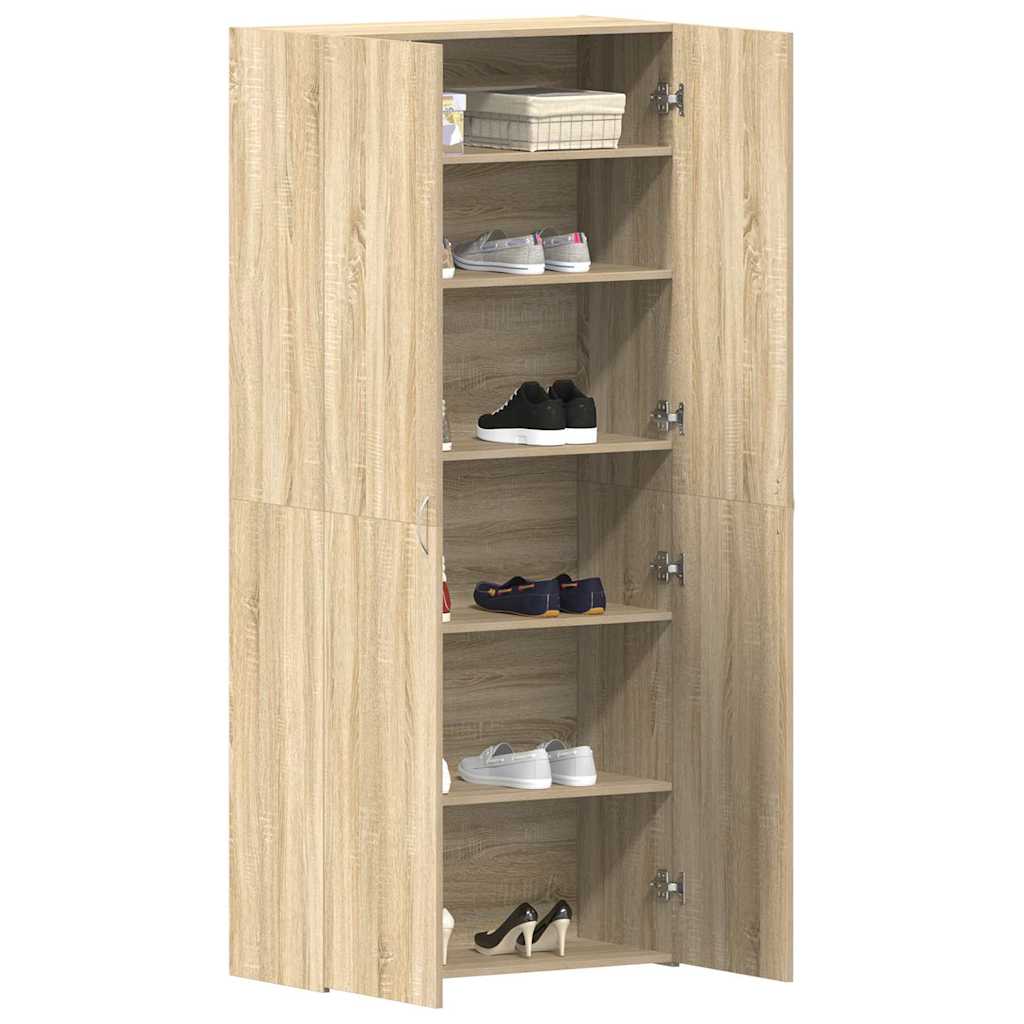 vidaXL Szafka na buty z półką z drzwiami Brązowy 80 x 35.5 x 180 cm