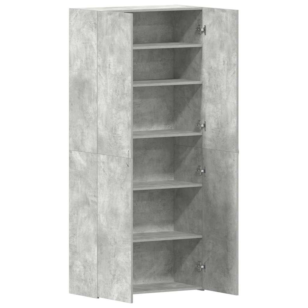 vidaXL Szafka na buty Szary 80 x 35.5 x 180 cm Materiał drewnopochodny
