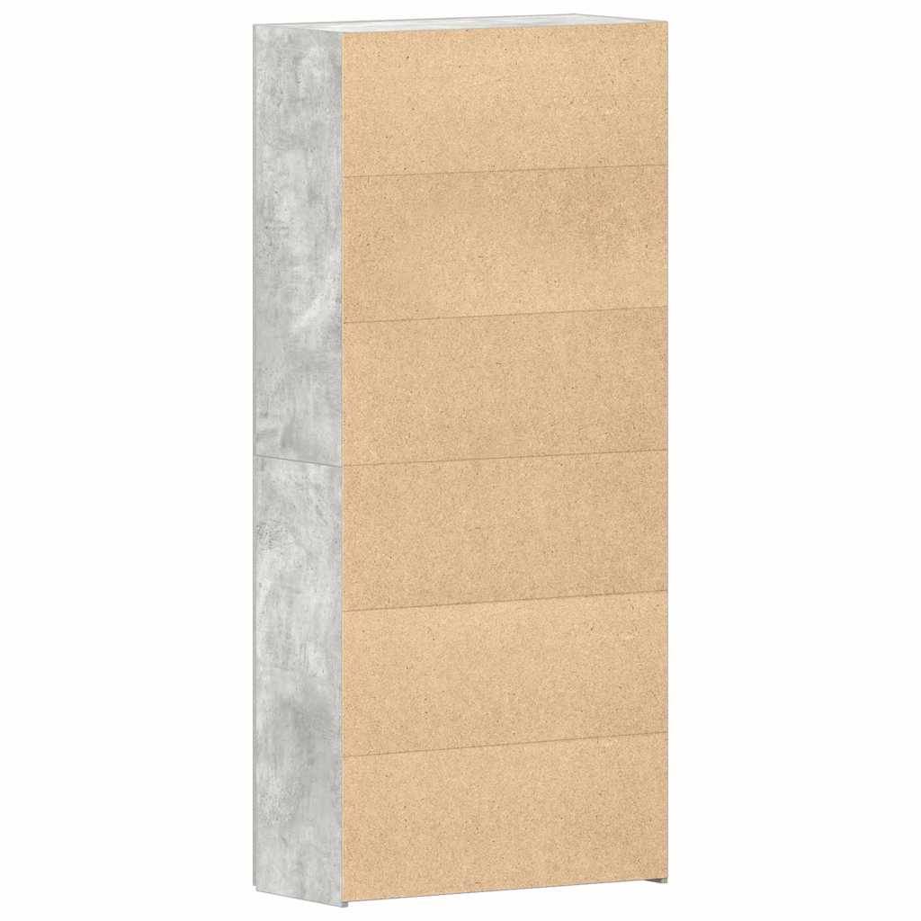 vidaXL Szafka na buty Szary 80 x 35.5 x 180 cm Materiał drewnopochodny