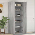 vidaXL Szafka na buty Szary 80 x 35.5 x 180 cm Materiał drewnopochodny