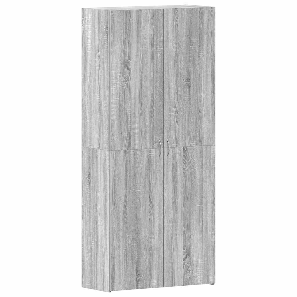 vidaXL Szafka na buty Szary 80 x 35.5 x 180 cm Materiał drewnopochodny