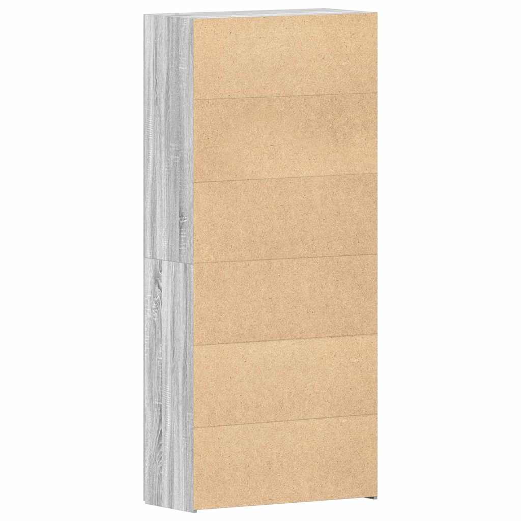 vidaXL Szafka na buty Szary 80 x 35.5 x 180 cm Materiał drewnopochodny