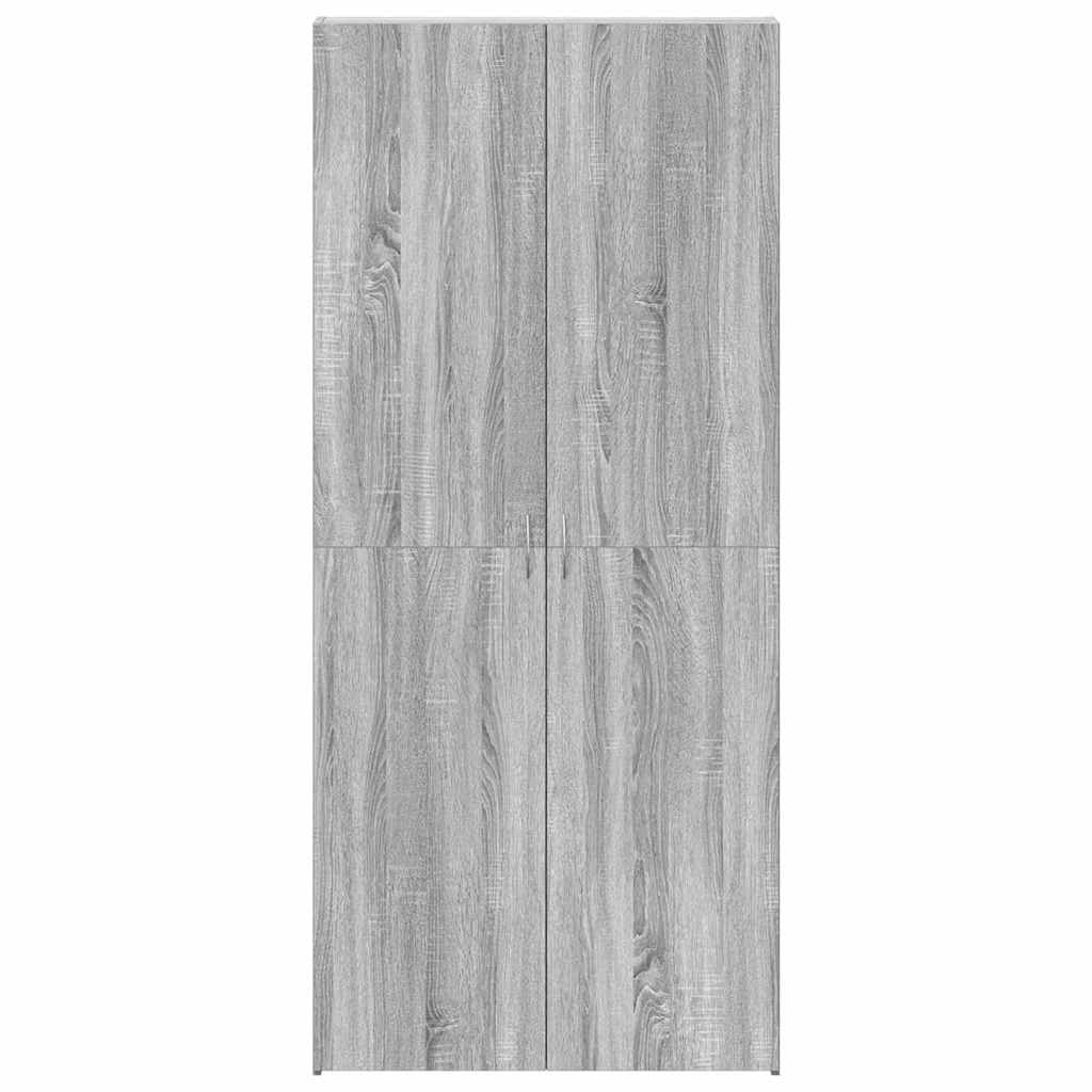 vidaXL Szafka na buty Szary 80 x 35.5 x 180 cm Materiał drewnopochodny