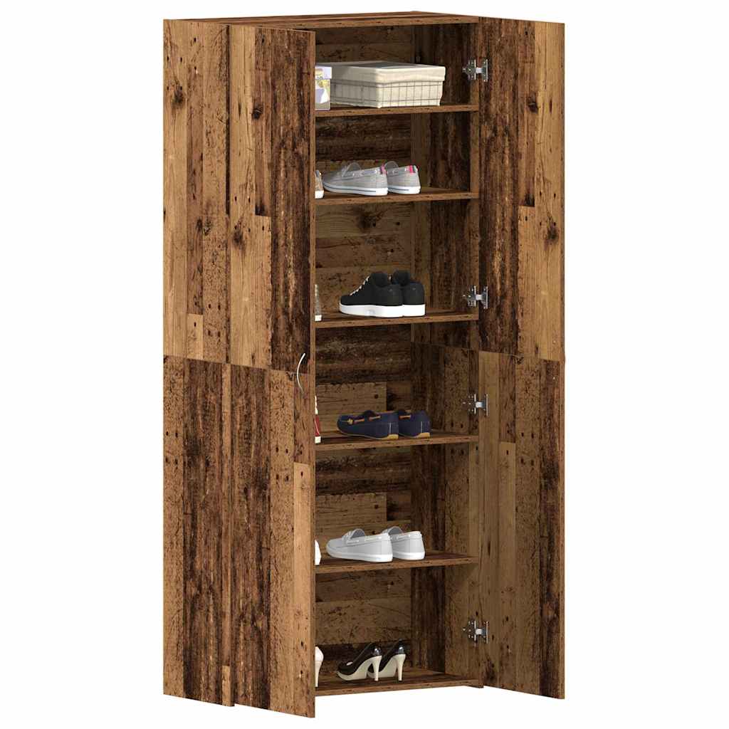 vidaXL Szafka na buty z półką z drzwiami Brązowy 80 x 35.5 x 180 cm