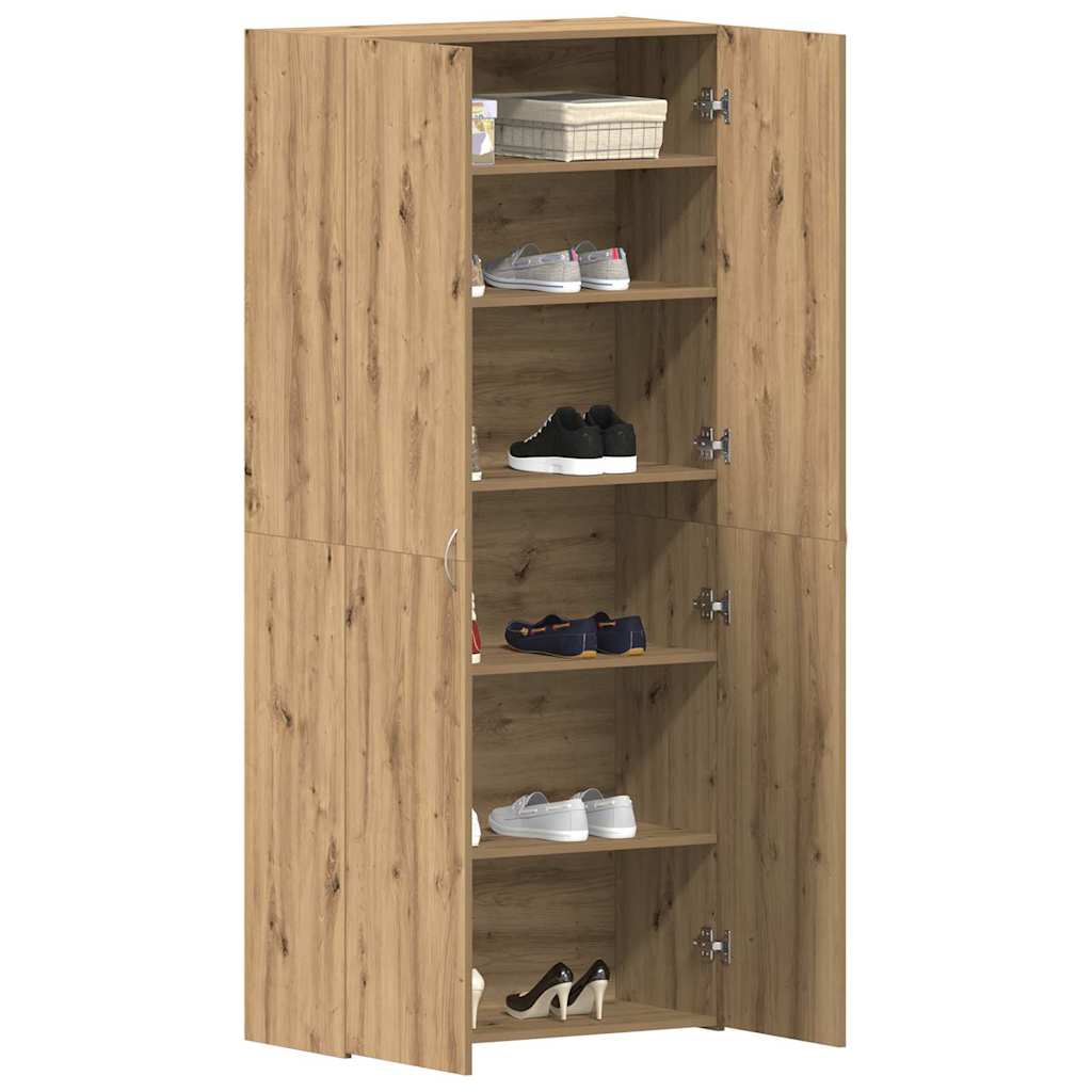 vidaXL Szafka na buty z półką z drzwiami Brązowy 80 x 35.5 x 180 cm