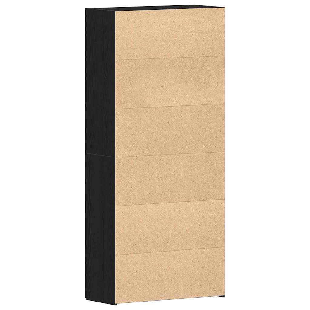 vidaXL Szafka na buty z półką z drzwiami Czarny 80 x 35.5 x 180 cm
