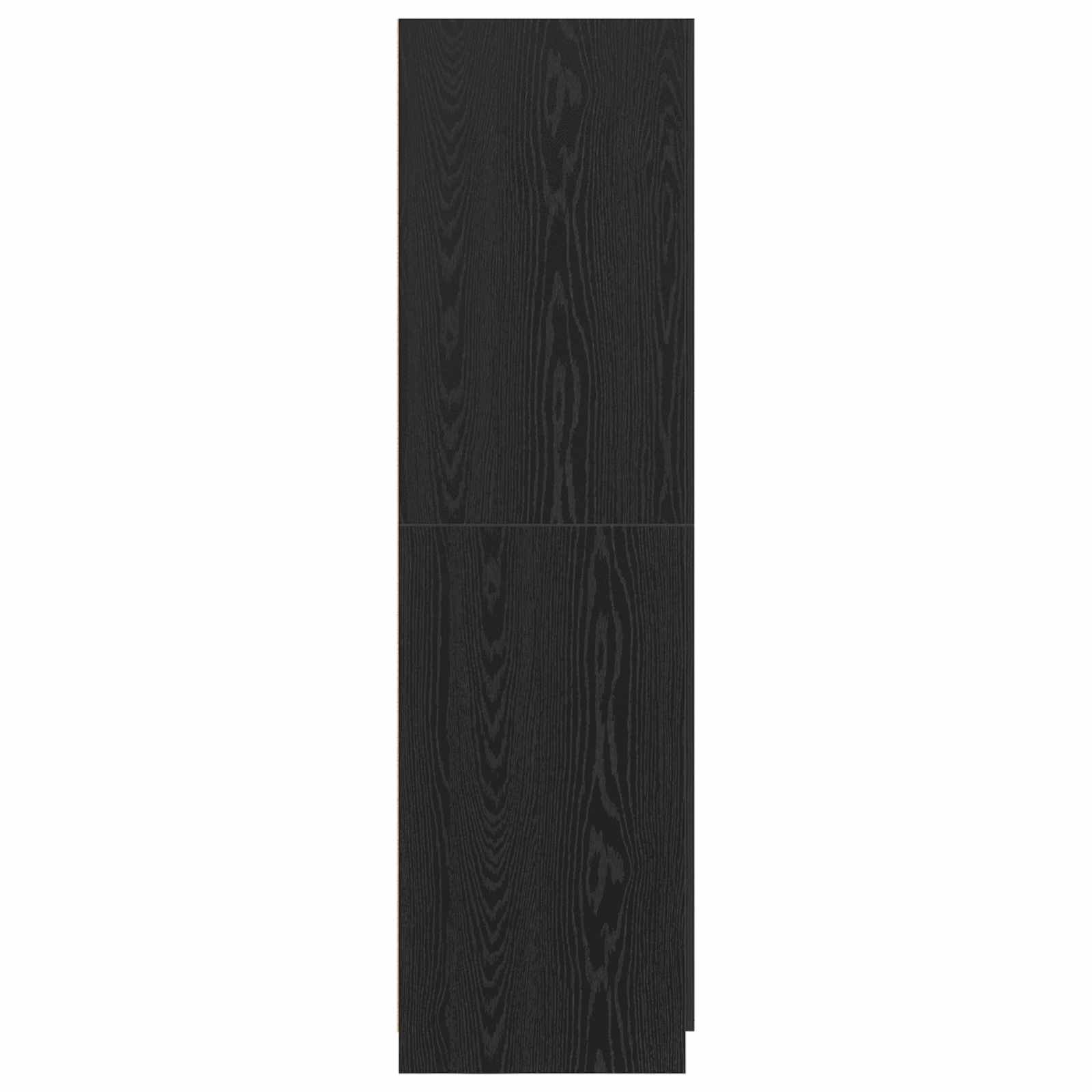 vidaXL Garderoba Czarny Dąb 80 x 50,5 x 180 cm Materiał drewnopochodny