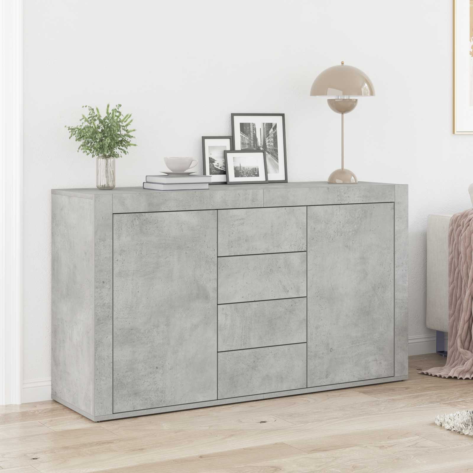 vidaXL Bufet Betonowy szary 120 x 36 x 69 cm Materiał drewnopochodny