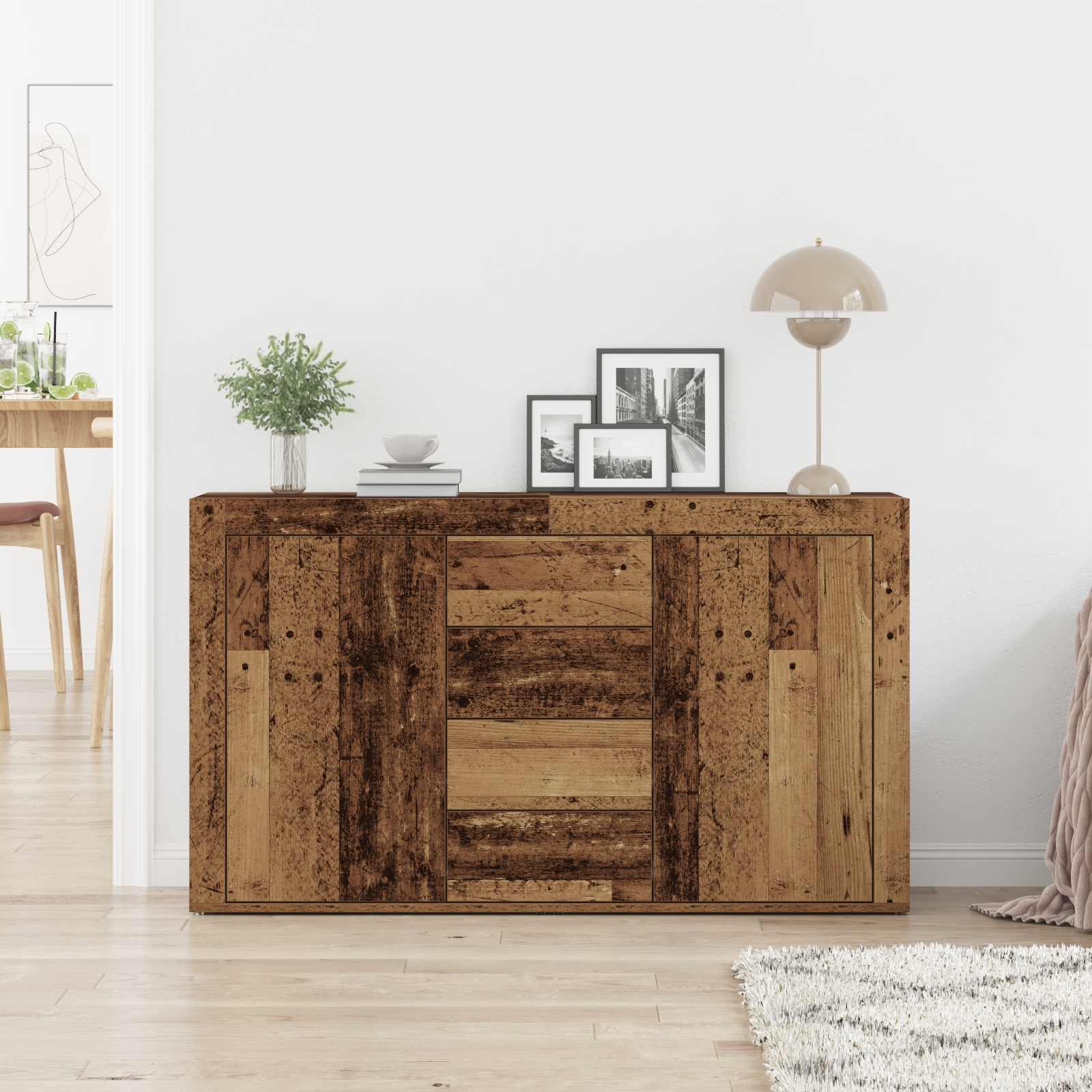 vidaXL Bufet Stare drewno 120 x 36 x 69 cm Materiał drewnopochodny