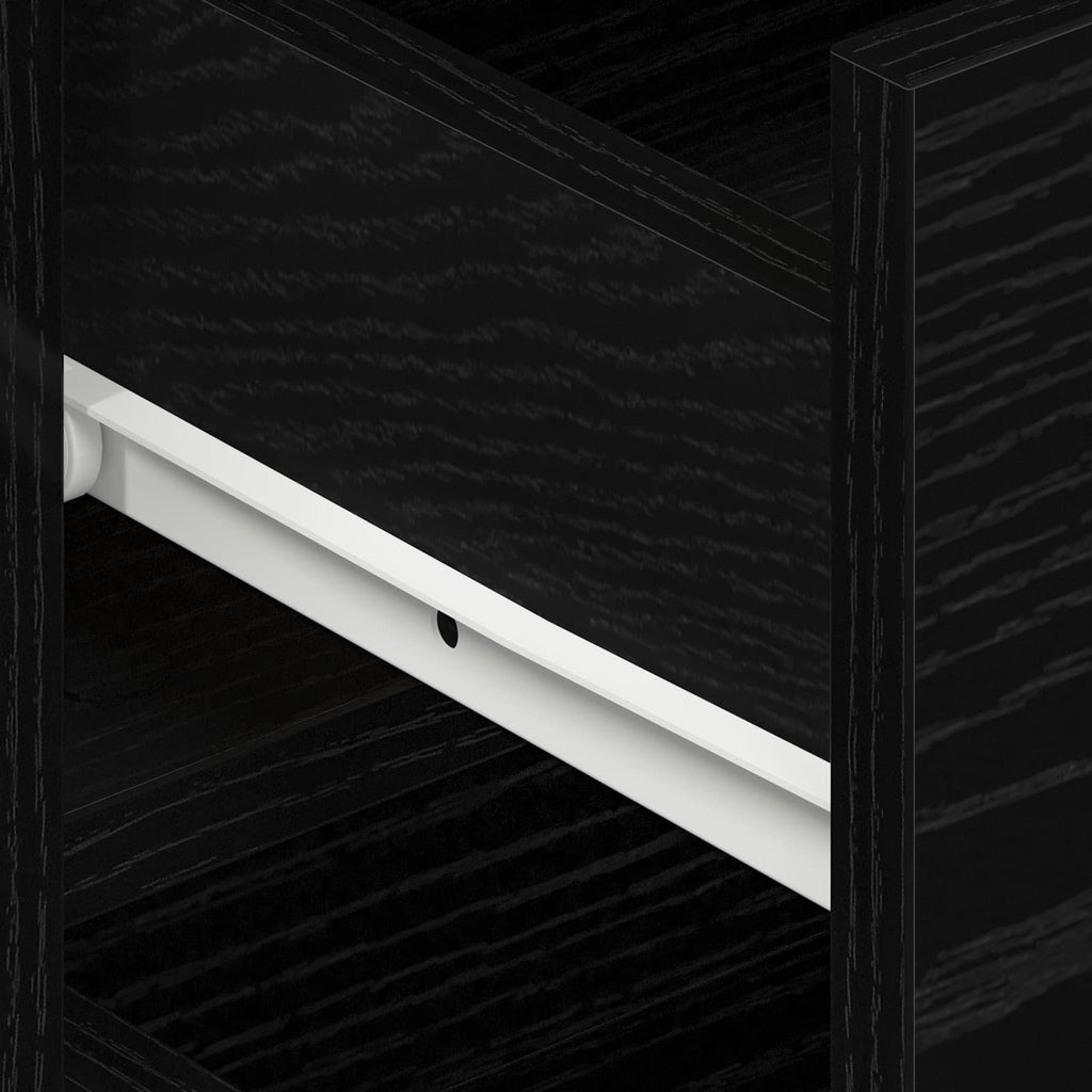 vidaXL Bufet Czarny Dąb 120 x 36 x 69 cm Materiał drewnopochodny