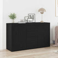 vidaXL Bufet Czarny Dąb 120 x 36 x 69 cm Materiał drewnopochodny