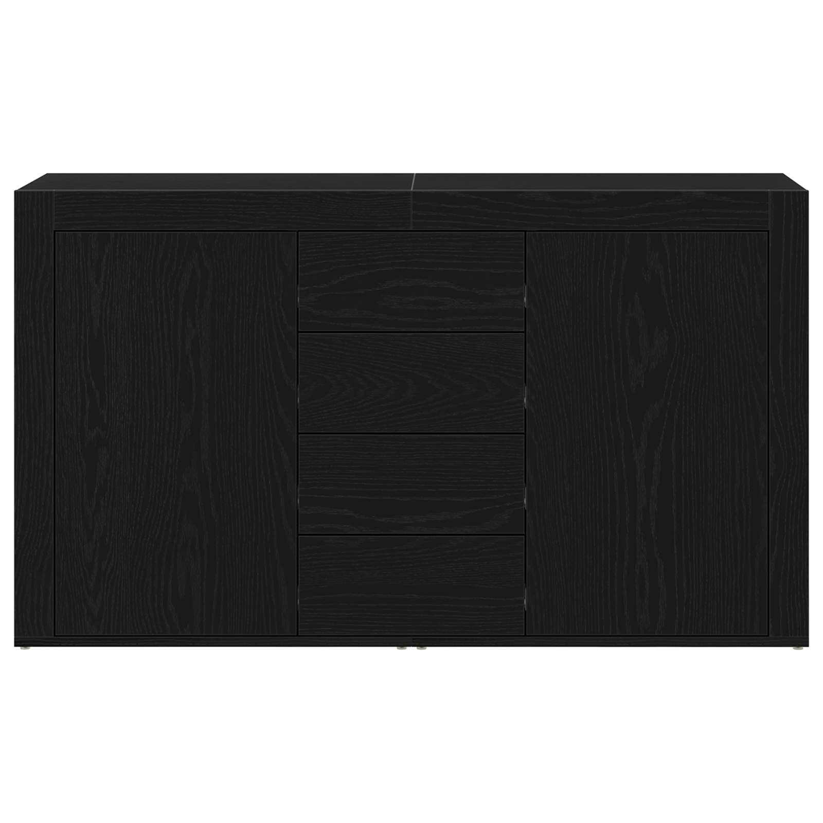 vidaXL Bufet Czarny Dąb 120 x 36 x 69 cm Materiał drewnopochodny