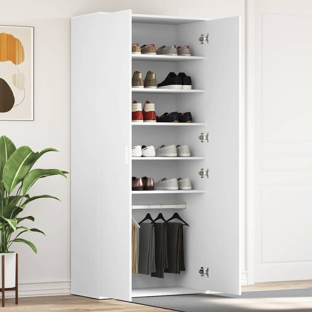 vidaXL Szafka na buty Biały 80 x 39 x 178 cm Materiał drewnopochodny