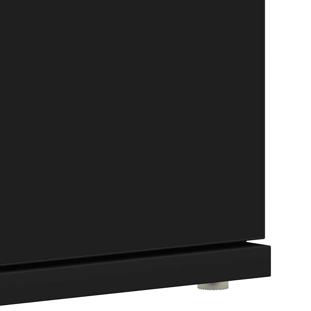 vidaXL Szafka na buty Czarny 80 x 39 x 178 cm Materiał drewnopochodny