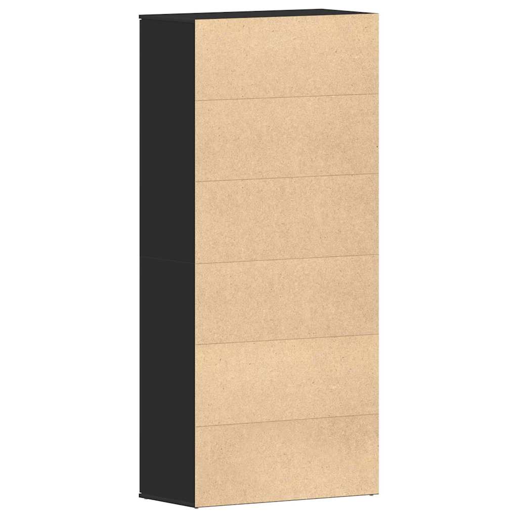 vidaXL Szafka na buty Czarny 80 x 39 x 178 cm Materiał drewnopochodny