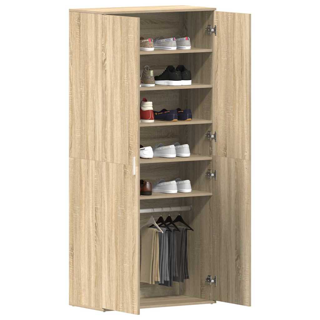 vidaXL Szafka na buty z półką z drzwiami Dąb Sonoma 80 x 39 x 178 cm