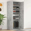 vidaXL Szafka na buty z półką Betonowy szary 80 x 39 x 178 cm